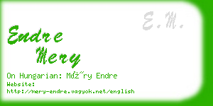 endre mery business card